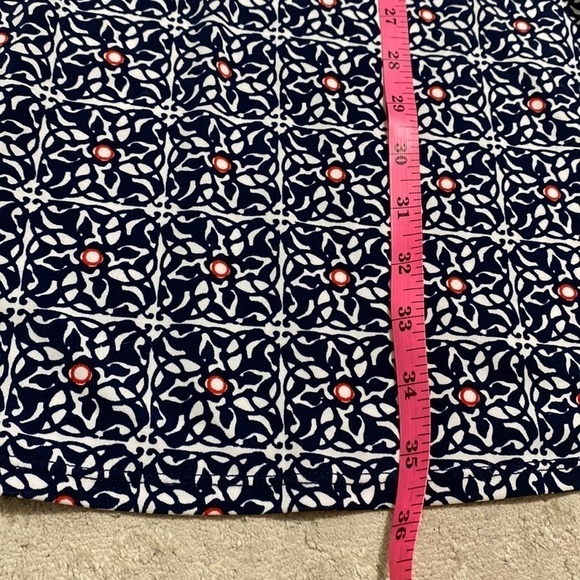 Max Studio Bell Sleeve Midi Dress Size XS Patterned Floral Navy Blue White Color - Picture 7 of 10